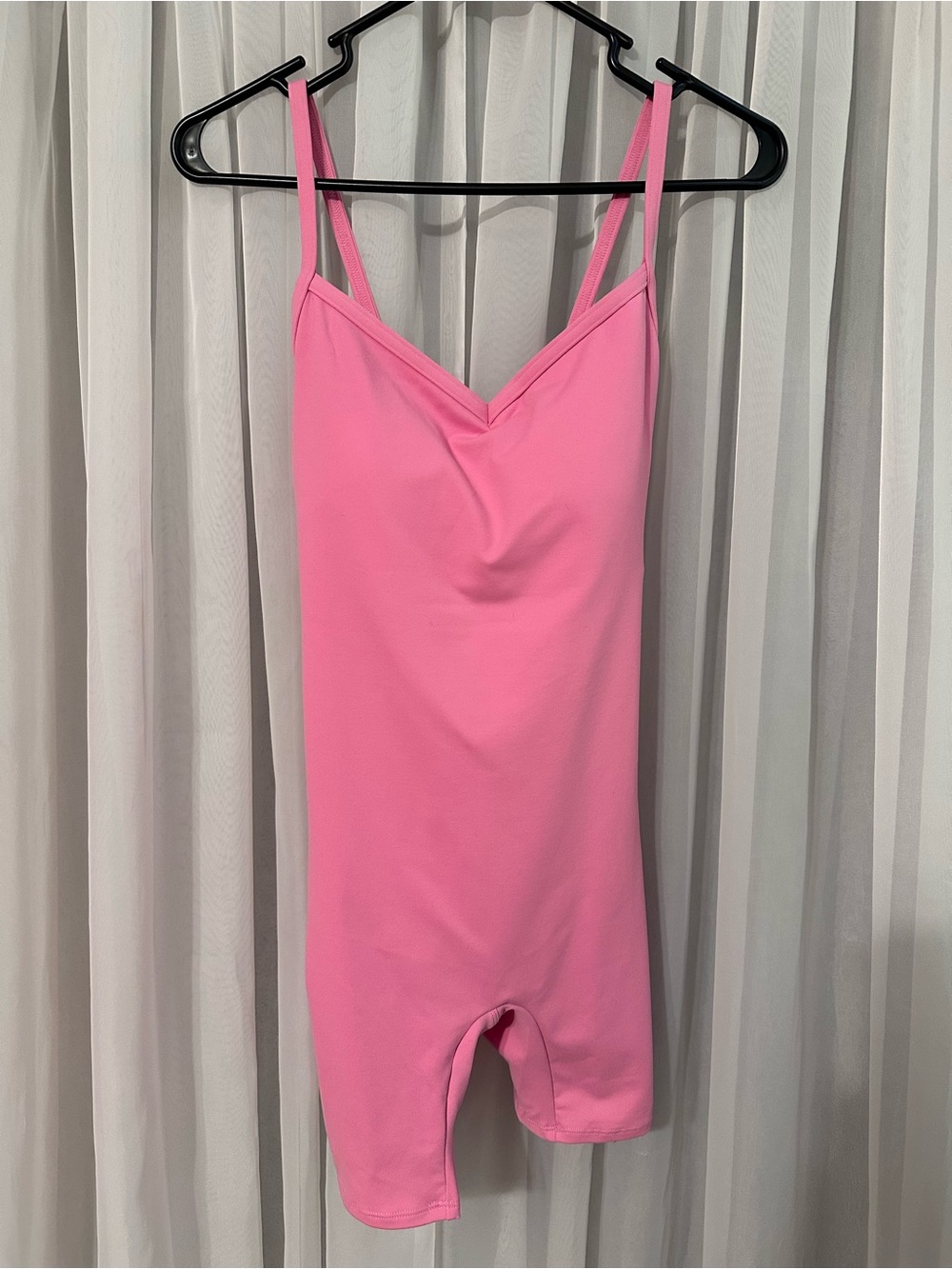 Pink Fitted Romper Bodysuit with Strappy Back - Picture 5 of 10